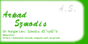 arpad szmodis business card